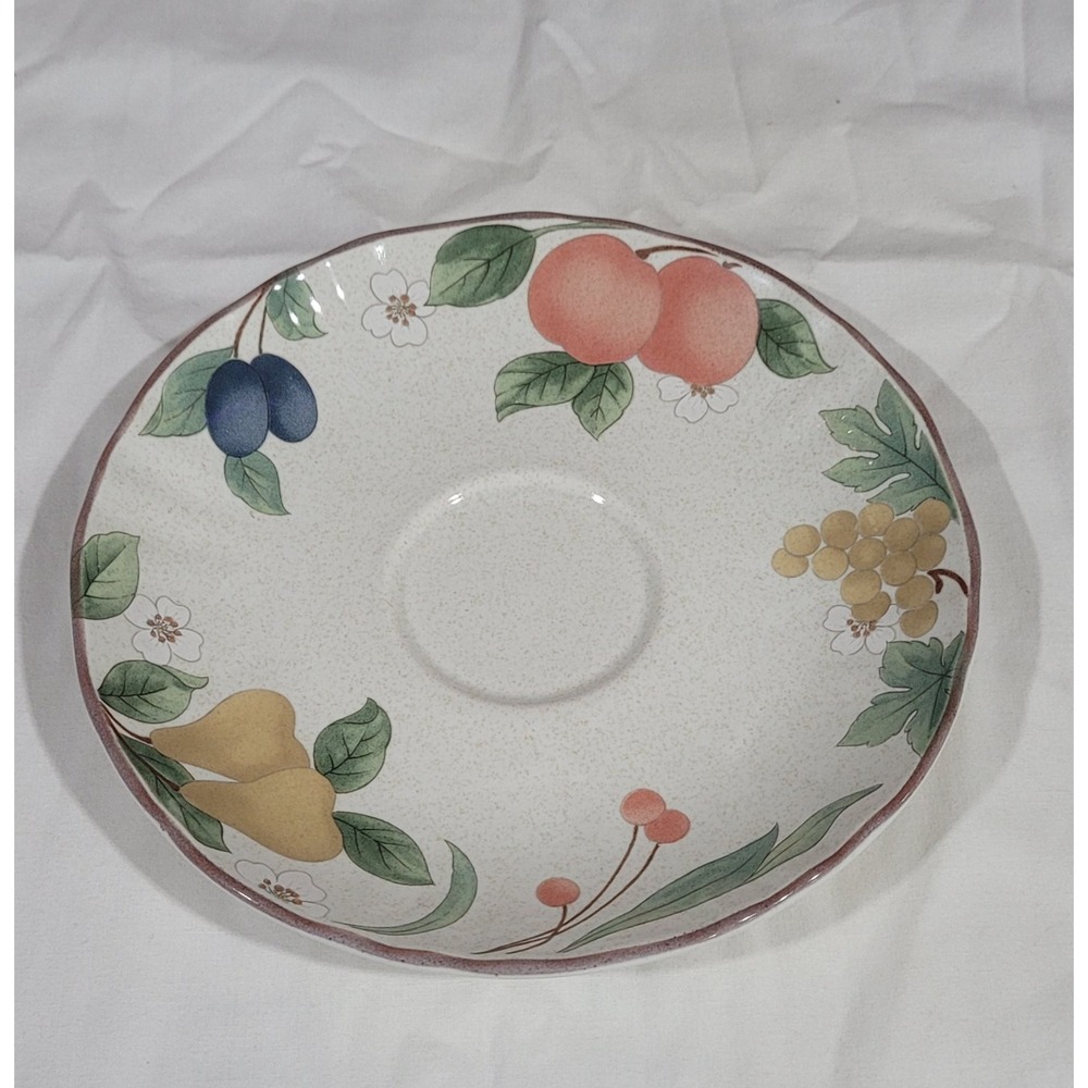 Mikasa Country Classics Fruit Panorama Cup Saucer 6 1/2 in DC014 Retired